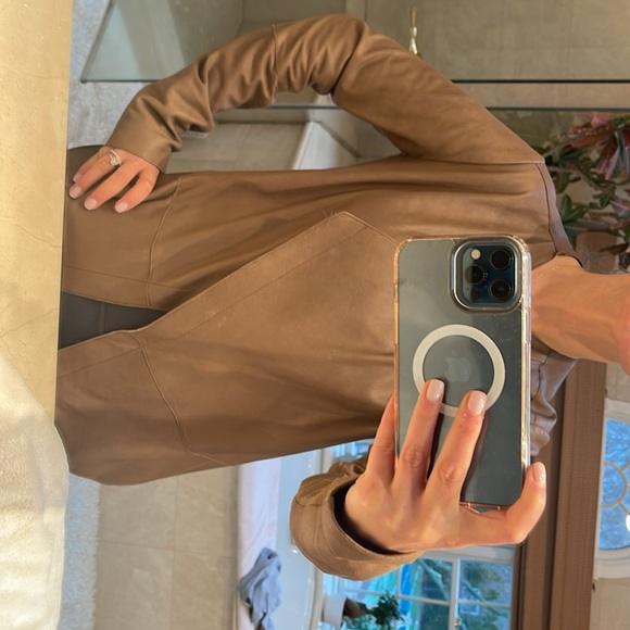 Vince Leather Draped Jacket - Picture 8 of 8